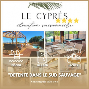 Le Cyprès, billard piscine et jacuzzi, classé 4 étoiles